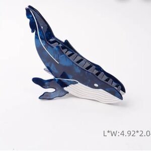 Blue Whale Hair Clip